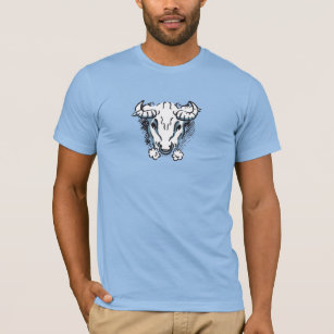 Taurus the bull zodiac astrology mens blue t-shirt