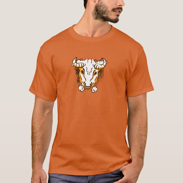Taurus the bull zodiac astrology mens t-shirt (Front)
