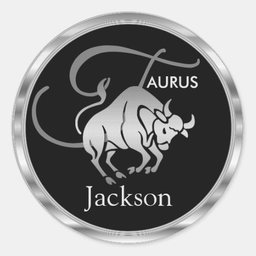 Taurus  the Bull _ Zodiac Horoscope Classic Round Sticker