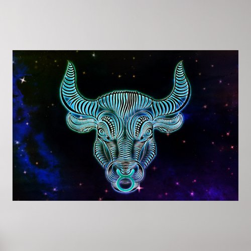 taurus the bull zodiac poster