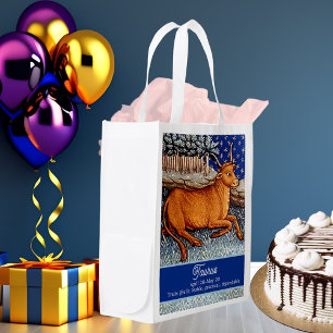 Taurus the Bull Zodiac Sign Birthday Party Grocery Bag