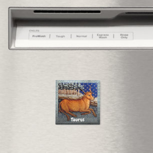 Taurus the Bull Zodiac Sign Birthday Party Magnet