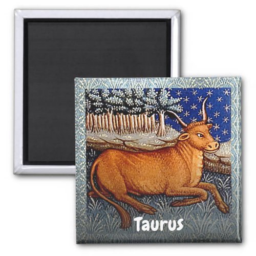 Taurus the Bull Zodiac Sign Birthday Party Magnet