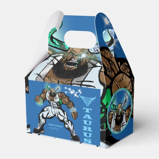 Taurus Theme Party Favor Box (Front Side)