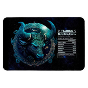 Taurus-Themed Nutritional Value Magnet