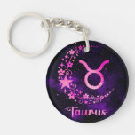 Taurus Twilight - The Celestial Bull Keychain at Zazzle