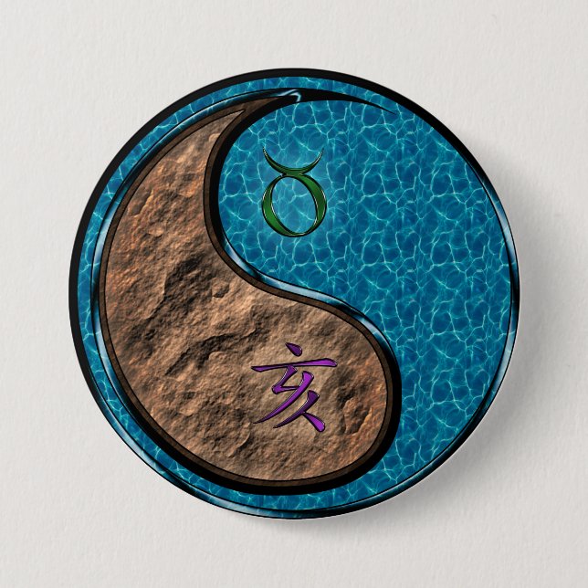 Taurus & Water Boar Button (Front)
