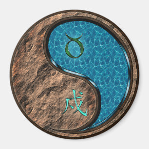 Taurus & Water Dog Magnet