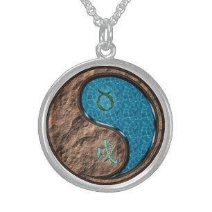 Taurus & Water Dog Sterling Silver Necklace