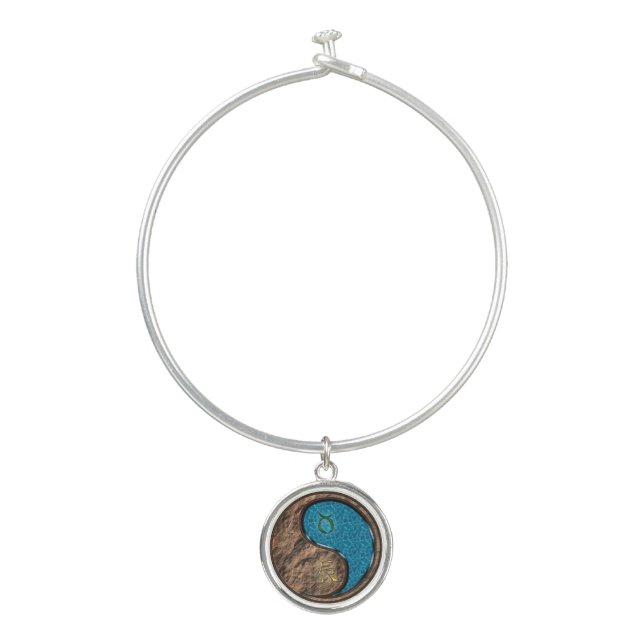 Taurus & Water Dragon Bangle Bracelet (Front)