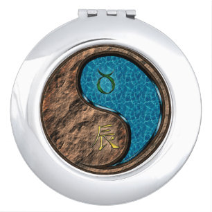 Taurus & Water Dragon Compact Mirror