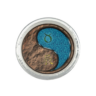 Taurus & Water Dragon Ring