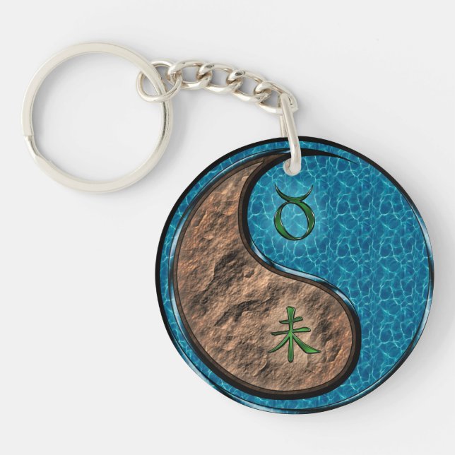 Taurus & Water Goat Keychain (Front)