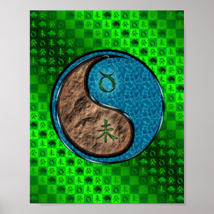 Taurus & Water Goat Poster