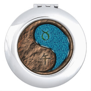 Taurus & Water Horse Compact Mirror