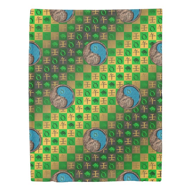 Taurus & Water Horse Duvet Cover (Front)