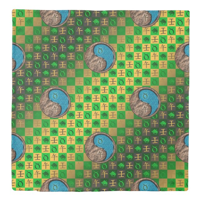 Taurus & Water Horse Duvet Cover (Front)