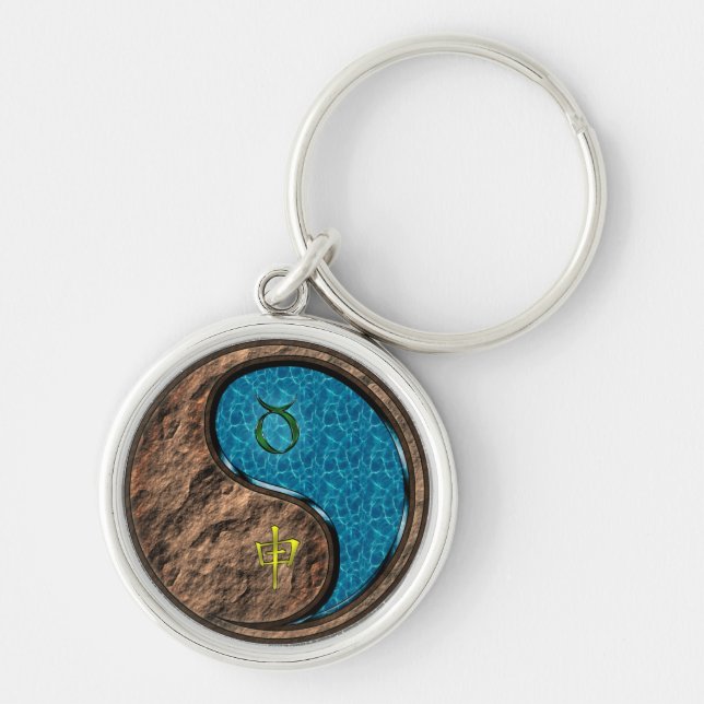 Taurus & Water Monkey Keychain (Front)