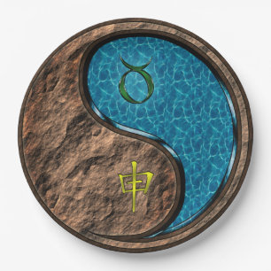 Taurus & Water Monkey Paper Plates