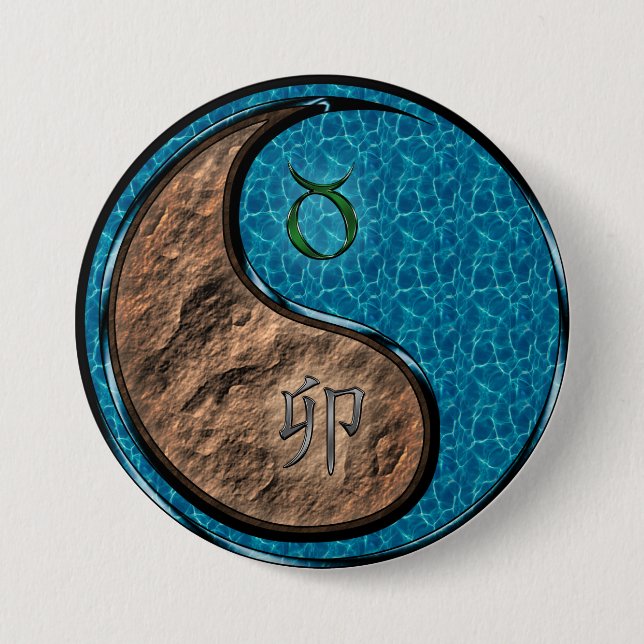 Taurus & Water Rabbit Button (Front)