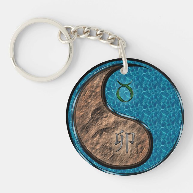 Taurus & Water Rabbit Keychain (Front)