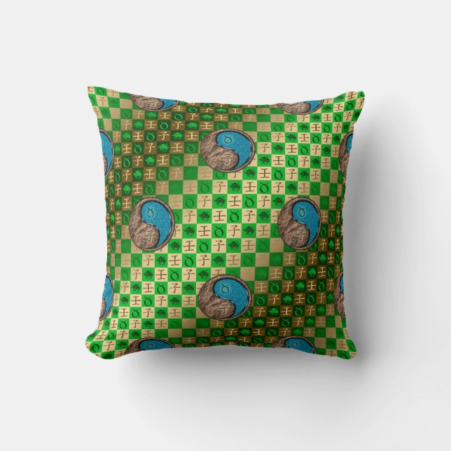 Taurus & Water Rat Throw Pillow (Front)