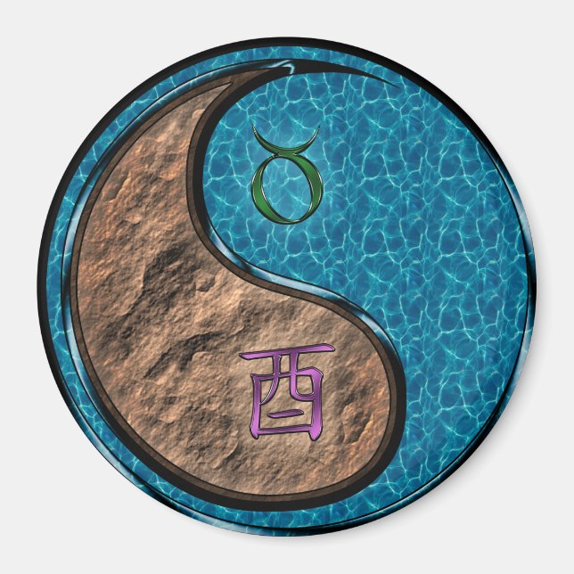 Taurus & Water Rooster Magnet (Front)