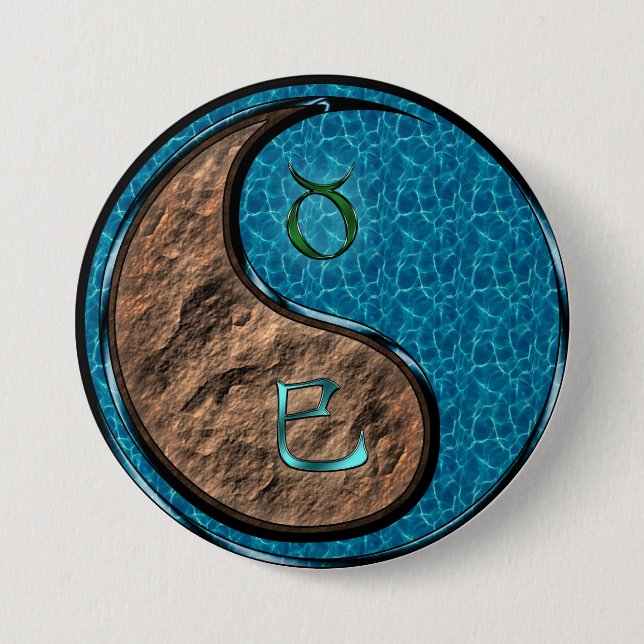 Taurus & Water Snake Button (Front)