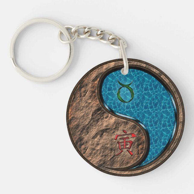 Taurus & Water Tiger Keychain (Front)