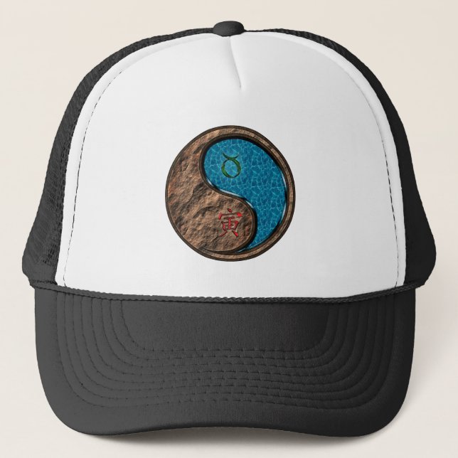 Taurus & Water Tiger Trucker Hat (Front)