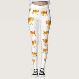 Taurus Watercolor Sign Leggings