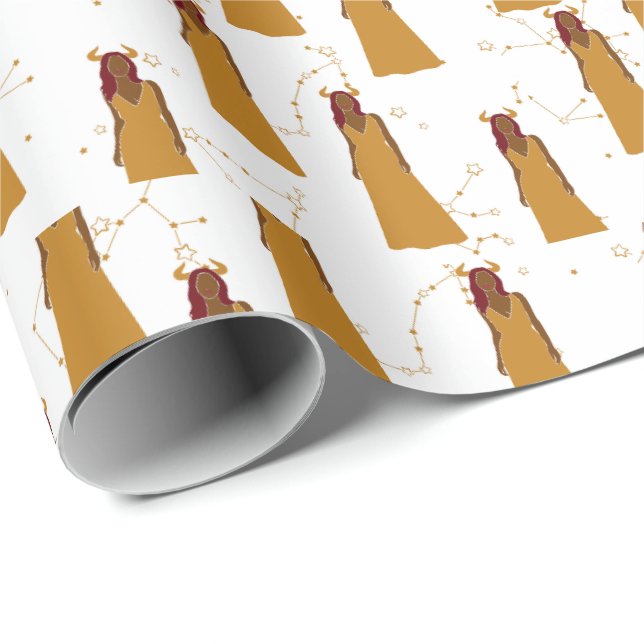 Taurus Woman Zodiac Wrapping Paper (Roll Corner)