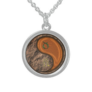 Taurus & Wood Dragon Sterling Silver Necklace
