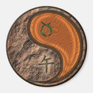 Taurus & Wood Horse Magnet
