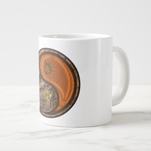 Taurus & Wood Monkey Giant Coffee Mug (Front Right)