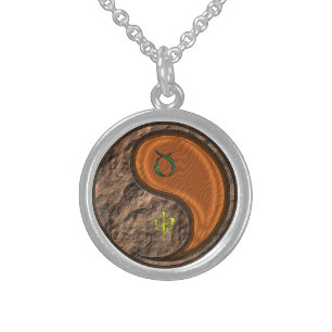 Taurus & Wood Monkey Sterling Silver Necklace