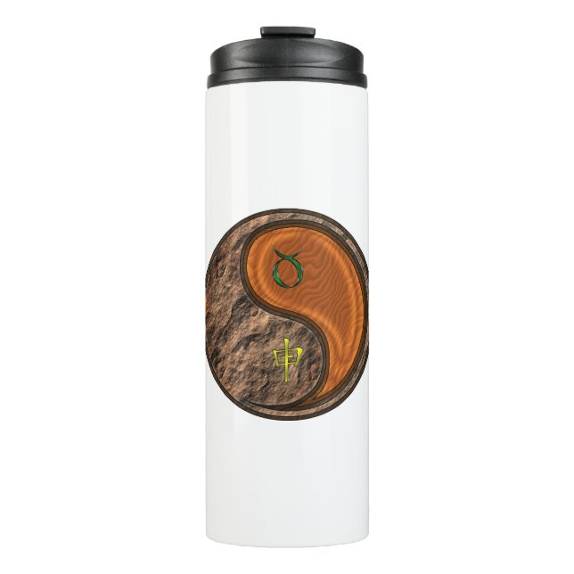 Taurus & Wood Monkey Thermal Tumbler (Front)