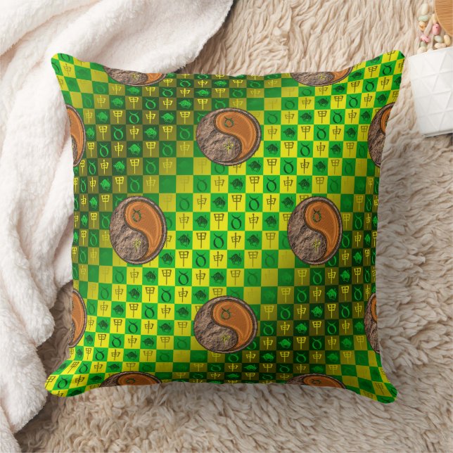 Taurus & Wood Monkey Throw Pillow (Blanket)