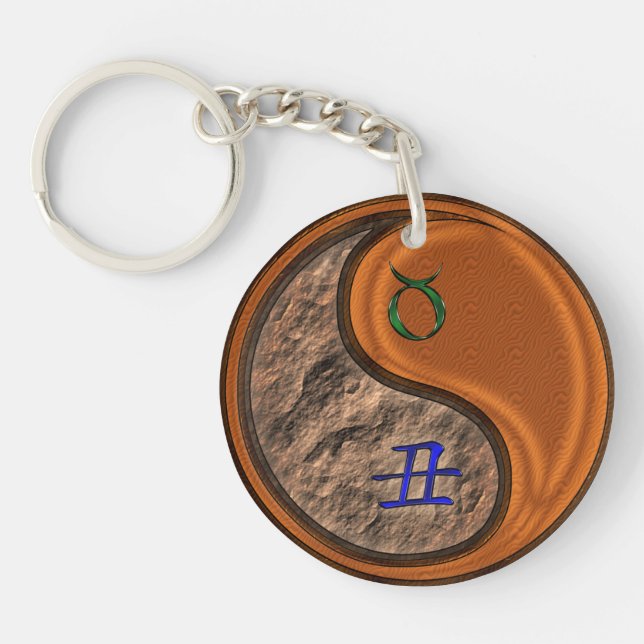 Taurus & Wood Ox Keychain (Front)