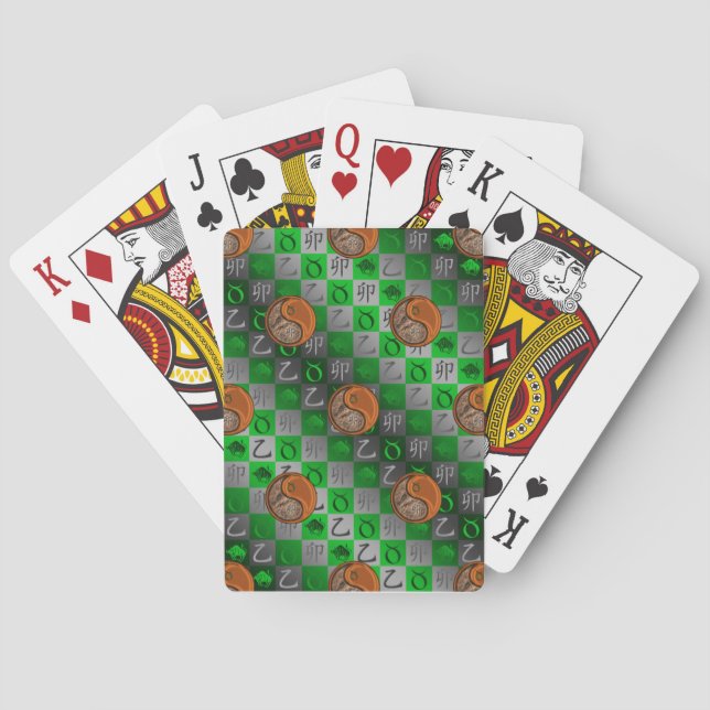 Taurus & Wood Rabbit Poker Cards (Back)