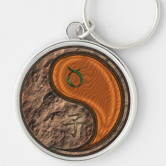 Taurus & Wood Rat Keychain (Front)