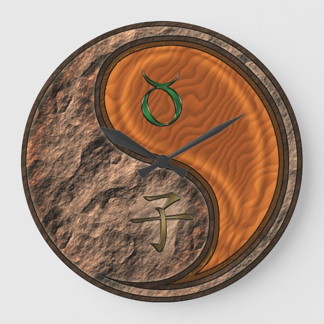 Taurus & Wood Rat Large Clock (Front)
