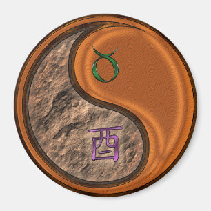 Taurus & Wood Rooster Magnet
