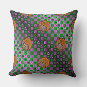 Taurus & Wood Rooster Throw Pillow