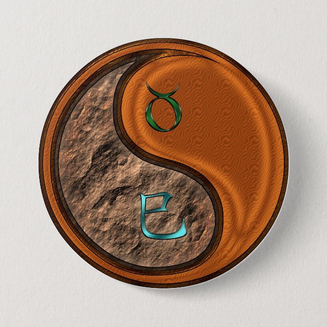 Taurus & Wood Snake Button (Front)