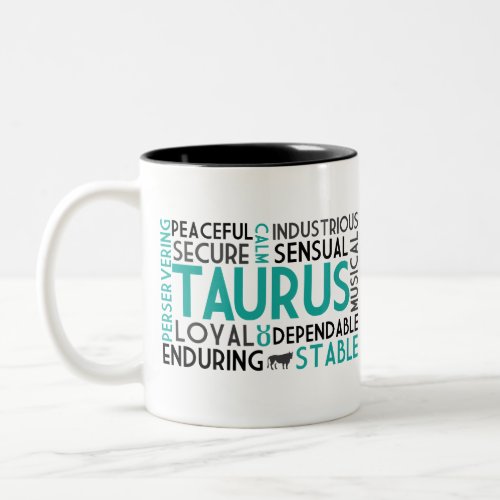 Taurus Word Collage Mug