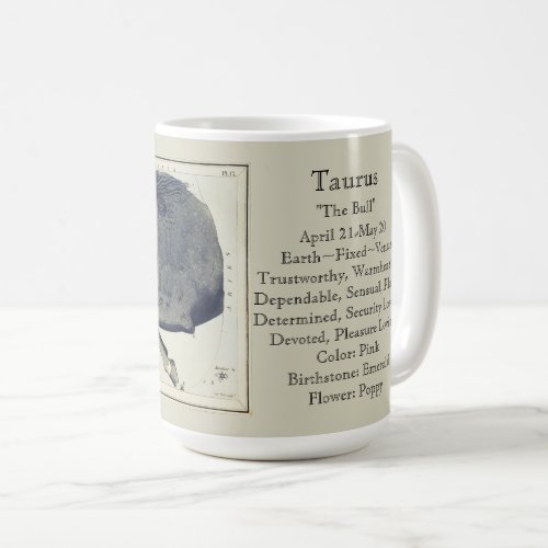 Taurus Zodiac Antique Astronomical Chart Coffee Mug