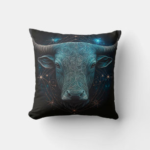 Taurus Zodiac Astrological Throw Pillow