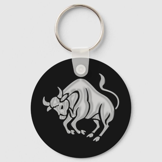 Taurus Zodiac Astrology Keychain (Front)