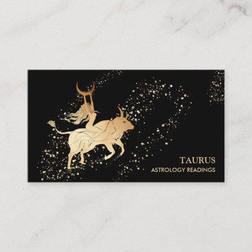  TAURUS   Zodiac Astrology Readings Moon Bull Business Card